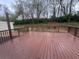 Spacious wooden deck offering outdoor space with room for furniture and entertaining at 920 James Nw Ct, Marietta, GA 30060