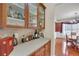 Well-stocked bar area next to dining room, ideal for entertaining guests and making drinks at 1210 Spring Branch Ct, Lawrenceville, GA 30045