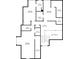 This floor plan showcases a home's second floor, featuring a hall, attic, and bedroom layouts with ensuite bathrooms and walk-in closets at 2675 Misty Morning Ln, Roswell, GA 30076