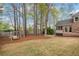 Beautiful backyard with a swing and ample room for outdoor activities, enhanced by mature trees at 6935 York Pl, Cumming, GA 30040