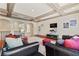 Open living area with hardwood and carpet flooring, plus coffered ceilings at 931 Fairfield Dr, Marietta, GA 30068
