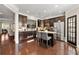 Modern kitchen featuring a center island with seating and a stainless steel refrigerator at 4852 Merriman Se Walk # 23, Atlanta, GA 30339