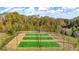 Outdoor tennis courts with green playing surfaces provide recreational opportunities for residents at 13912 Homer, Covington, GA 30014