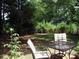 Relaxing backyard seating area with table and chairs under the trees at 1908 Bouldercrest Se Rd, Atlanta, GA 30316
