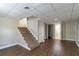 Finished basement with carpeted stairs and several doors, offering ample potential at 2619 Del Ridge Dr, Douglasville, GA 30135