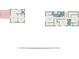 Second floor plan showcasing the bedroom, bathroom and hall layouts at 323 Fayetteville Rd, Decatur, GA 30030