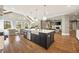 Open kitchen featuring a large island with seating, and stainless steel appliances at 3669 High Green Dr, Marietta, GA 30068