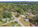 Aerial view of the property shows it nestled among trees with beautiful neighborhood scenery at 1857 Taffeta Trl, Lithonia, GA 30058