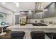 Modern kitchen with gray cabinets, stainless steel appliances, and granite countertops at 1857 Taffeta Trl, Lithonia, GA 30058