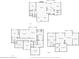 Floor plan layout of the home's three levels, featuring basement, first and second floors at 1870 Marcia Overlook Dr, Cumming, GA 30041
