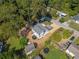 Aerial view of a house surrounded by lush greenery at 717 Chamberlain Sw Cir, Marietta, GA 30008