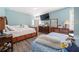 Comfortable bedroom with hardwood floors, featuring two beds, dresser and soft natural light at 717 Chamberlain Sw Cir, Marietta, GA 30008
