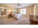 Bedroom featuring neutral paint, carpet flooring, and a view of a yard at 20 Rivercreek Xing, Kingston, GA 30145