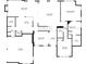 Detailed floor plan featuring the kitchen, living, dining and bedrooms on the home's main level at 20 Rivercreek Xing, Kingston, GA 30145