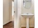 Small bathroom with tile floors and pedestal sink at 3355 Waldrop Trl, Decatur, GA 30034