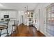 Eat-in kitchen features stainless appliances and view to the deck at 3823 Briarstone Cv, Snellville, GA 30039