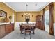 Formal dining room featuring a chandelier and classic furnishings at 4005 Saddlebrook Creek Dr, Marietta, GA 30060