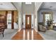 Elegant foyer with hardwood floors and high ceilings at 4005 Saddlebrook Creek Dr, Marietta, GA 30060
