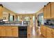 Open kitchen design with breakfast bar and views into the adjacent living spaces at 4005 Saddlebrook Creek Dr, Marietta, GA 30060