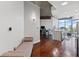 Open living area featuring modern finishes, hardwood floors, and cityscape views at 400 W West Peachtree Nw St, Atlanta, GA 30308