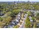 Stunning aerial view showcases homes near a vibrant city skyline amid lush green landscape at 1291 Briarwood Ne Rd, Brookhaven, GA 30319