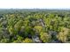 Aerial view showcasing homes surrounded by lush greenery with a city skyline backdrop at 1450 N Morningside Ne Dr, Atlanta, GA 30306