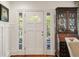 Entryway with traditional front door, sidelights, and decorative hardware at 1450 N Morningside Ne Dr, Atlanta, GA 30306