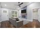 Stylish living room with a modern fireplace and abundant natural light at 1934 Pinedale Pl, Decatur, GA 30032