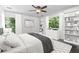 Stylish bedroom featuring built-in bookshelves and bright windows offering a relaxing space at 4 W Wesley Nw Rdg, Atlanta, GA 30327