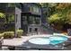 Modern home featuring a beautiful pool and patio at 4 W Wesley Nw Rdg, Atlanta, GA 30327