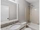 Well-maintained bathroom with granite vanity and shower and tub combo at 164 Adrian Dr, Stockbridge, GA 30281