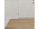Close up of the front door with wainscoting at 28 Kensington St, Kingston, GA 30145