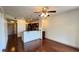 Open-concept living space with hardwood floors and a kitchen view at 390 17Th Nw St # 4037, Atlanta, GA 30363