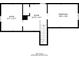 Upstairs floor plan featuring two rooms and a bedroom 13'8