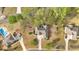Aerial view of home and neighborhood featuring a swimming pool and landscaping at 4162 Crowder Nw Dr, Kennesaw, GA 30152