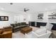 Finished basement living room with concrete floors and bar area at 1299 Sunland Ne Dr, Brookhaven, GA 30319