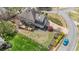Aerial view showcasing the home's expansive backyard and large deck for outdoor living and entertaining at 4537 Ashmore Cir, Marietta, GA 30066