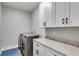 Functional laundry room featuring modern washer, dryer, and ample counter space at 340 Taylor Path, Dallas, GA 30157