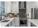 Modern kitchen showcases stainless appliances, white cabinets, and stylish backsplash at 1160 Ormewood Ave # 13, Atlanta, GA 30316
