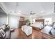 Spacious main bedroom with tray ceilings, hardwood floors, and ample natural light at 6626 Sterling Dr, Sandy Springs, GA 30328