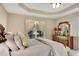 Inviting bedroom featuring soft natural light, a ceiling fan, and neutral toned walls at 4535 Forest Green Dr, Sugar Hill, GA 30518