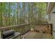 Relaxing wooden deck surrounded by lush greenery, perfect for outdoor enjoyment at 240 Springbottom Ct, Lawrenceville, GA 30046