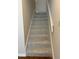 Carpeted staircase with white railing, providing access to upper level at 2929 Torreya Se Way, Marietta, GA 30067