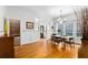 Dining room features hardwood flooring and a butler's pantry with wet bar and refrigerator at 966 Blue Ridge Ne Ave, Atlanta, GA 30306