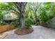 Long brick driveway shaded by mature trees leads to the home, offering ample parking at 966 Blue Ridge Ne Ave, Atlanta, GA 30306