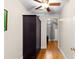Hallway with hardwood floors and a large storage cabinet at 966 Blue Ridge Ne Ave, Atlanta, GA 30306