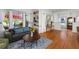 Comfortable living room with hardwood floors, stylish furniture, and a view of the entry at 966 Blue Ridge Ne Ave, Atlanta, GA 30306