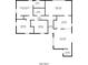 Floorplan featuring 3 bedrooms, 2 bathrooms, kitchen, living room, laundry and dining area at 2877 Kensington Way, Rex, GA 30273