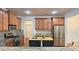 Modern kitchen featuring stainless steel appliances, granite countertops, and a central island at 625 Aunt Lucy Ln # 45, Smyrna, GA 30082