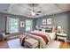 Inviting main bedroom with tray ceiling, natural light, and serene decor at 1315 Bustling Sw Ln, Marietta, GA 30064